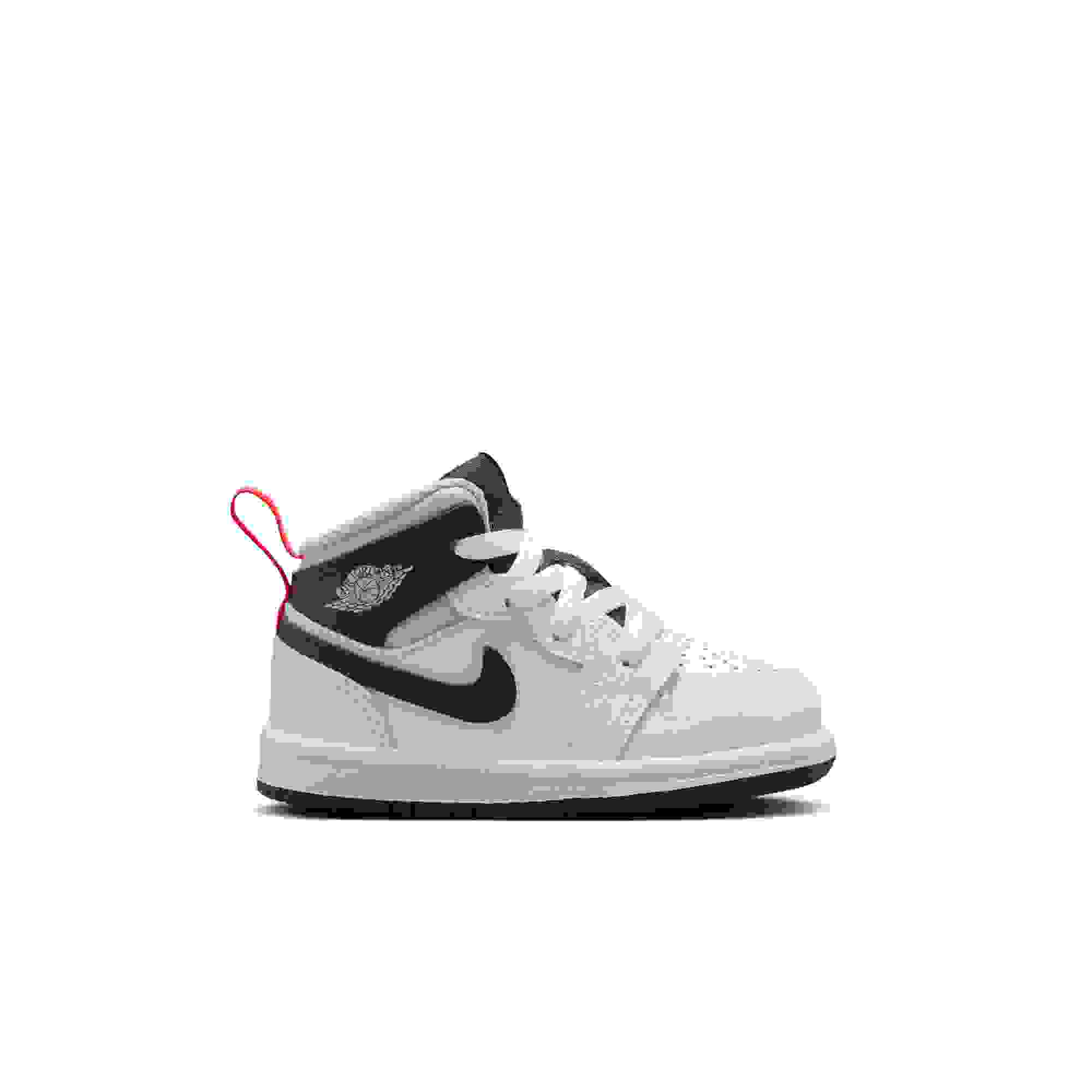 Jordan 1 Mid Toddler Boys' "Summit White/Black/Infrared 23" Shoe